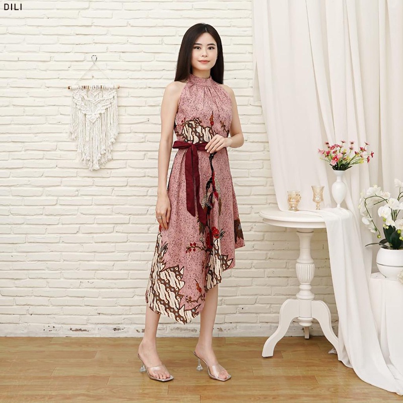 Evercloth Dili Dress Batik Wanita Terusan Wanita Batik Modern Batik Couple