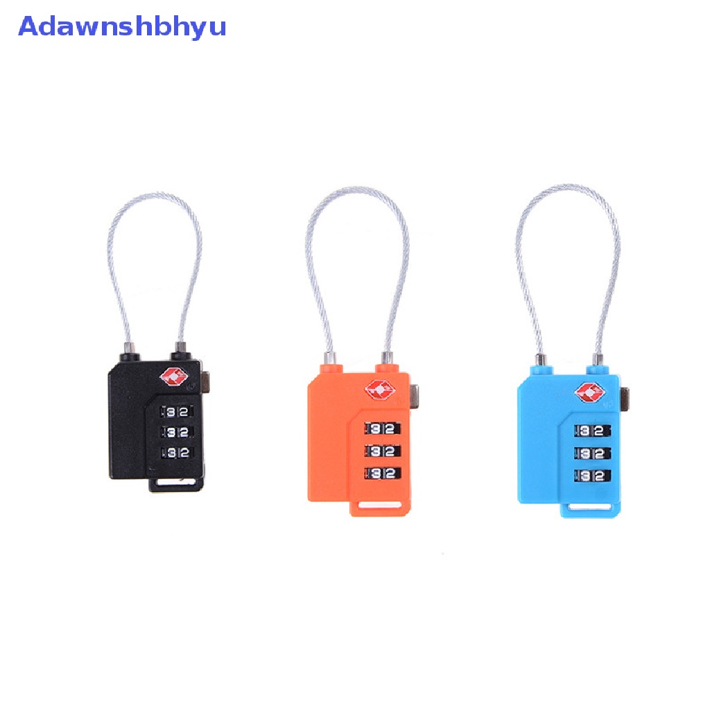 Adhyu TSA Resettable 3digi Combination Lock Koper Bagasi Travel Code Padlock ID