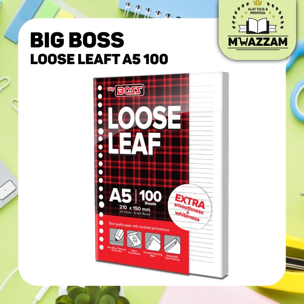 

BigBoss Loose Leaf A5 100 Lembar