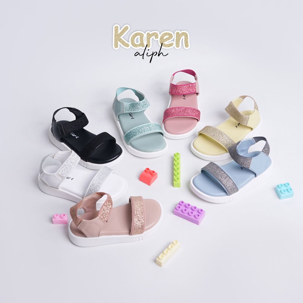 Aliph KAREN sandal anak perempuan casual sendal wedges anak cewe kekinian model tali