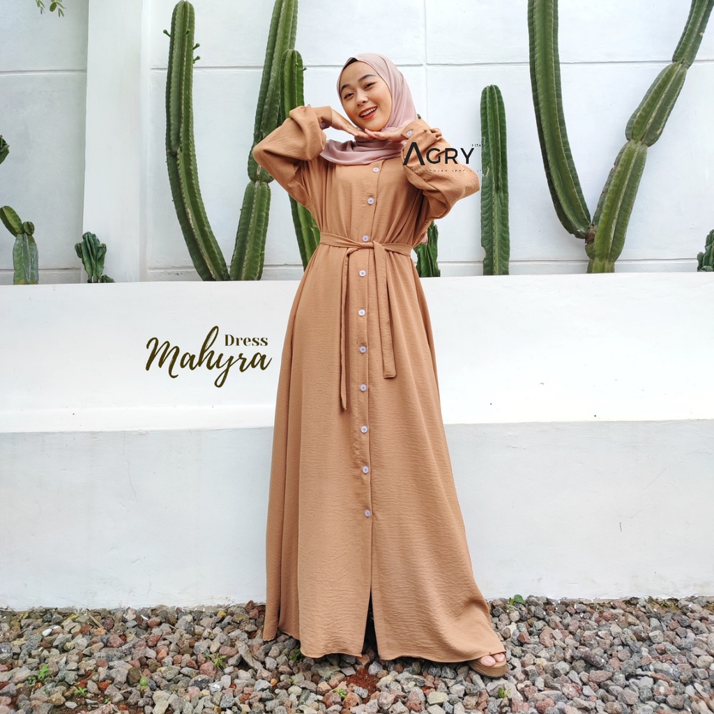 ᴀɢʀʏ Mahyra Dress | Dress Kancing Crinkle