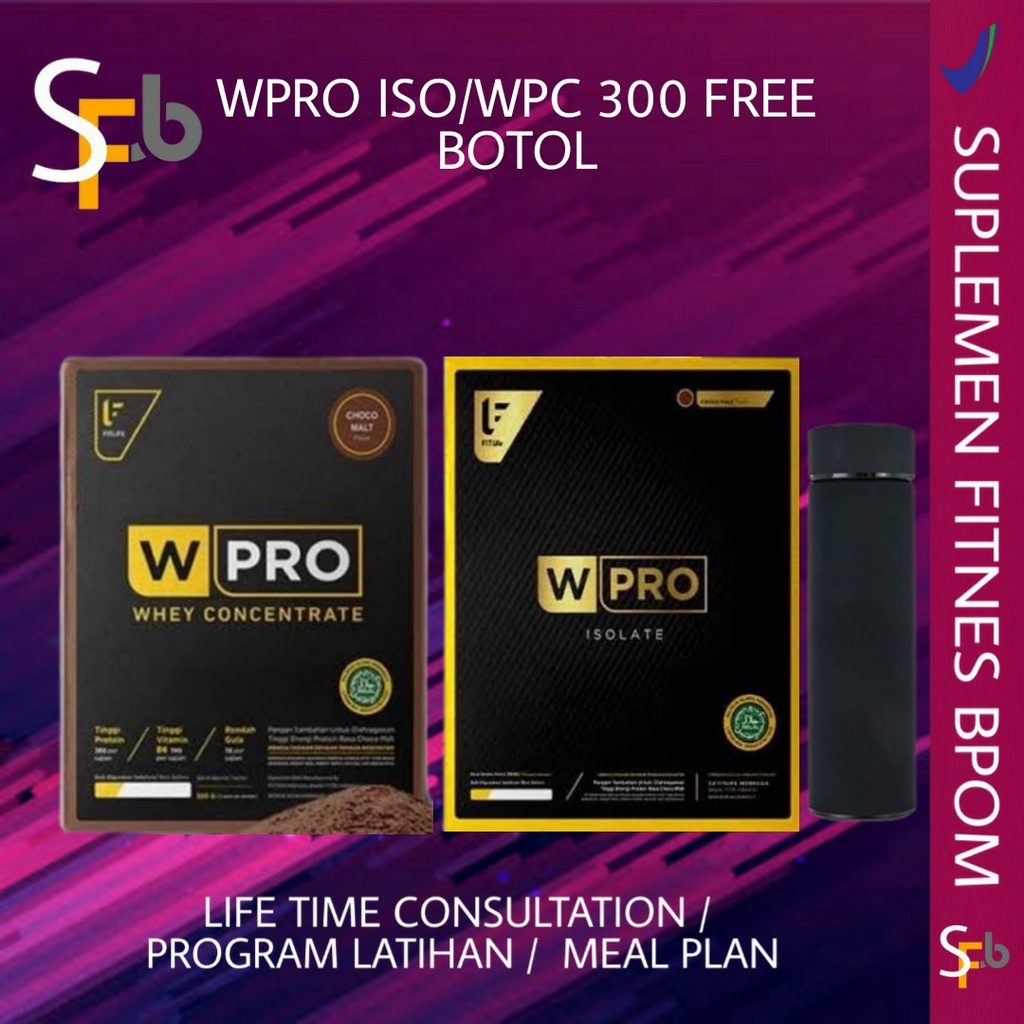 Fitlife Wpro Isolate 10 Serving Fitlife Whey Pro Isolate Protein Iso 300 GRAM  BPOM Halal MUI