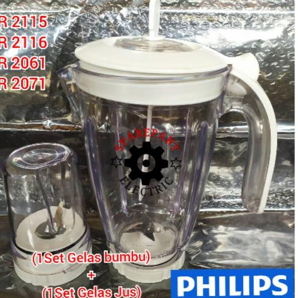 Termurah PROMO GELAS BUMBU + GELAS JUS 1SET UNTUK BLENDER PHILIPS HR 2115 2116 2061 2071