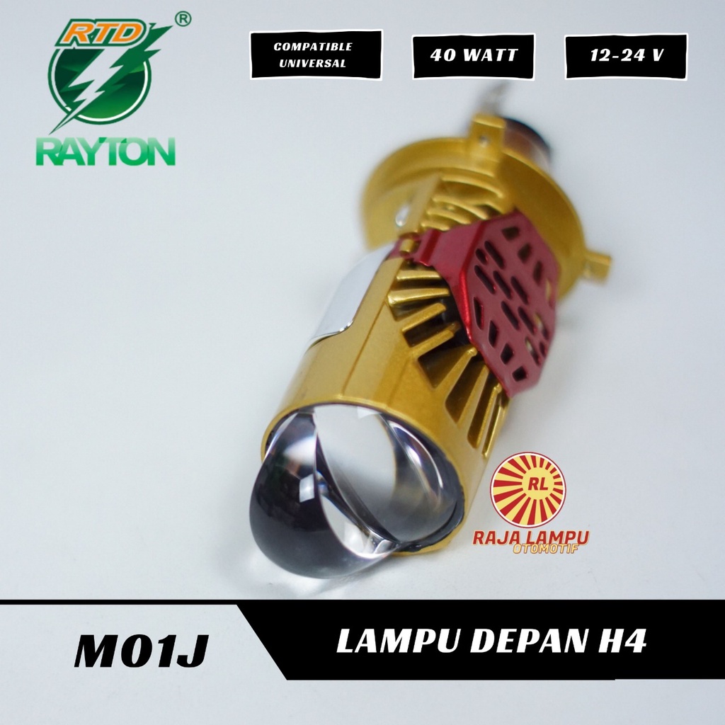 LAMPU PROYEKTOR LED RAYTON H4 M01J DENGAN KIPAS 48WATT MOTOR MOBIL