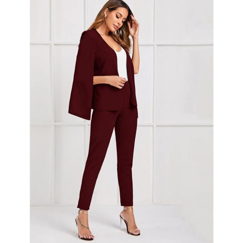 Setelan Wanita Blazer Scuba | Setelan Celana Panjang Wanita 2in1 | Clarita Scuba Set