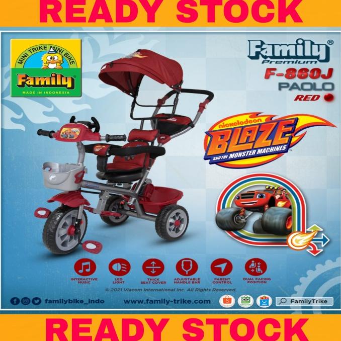 Sepeda Roda Tiga Family Paolo Tricycle F 860 J - Red #Original