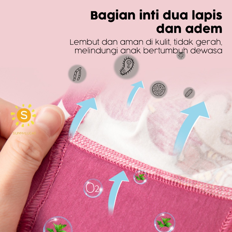 (2-10 Tahun) Katun murni Celana Dalam Anak Versi Fashion Celana Dalam Boxer Anak Perempuan CD Anak cewek