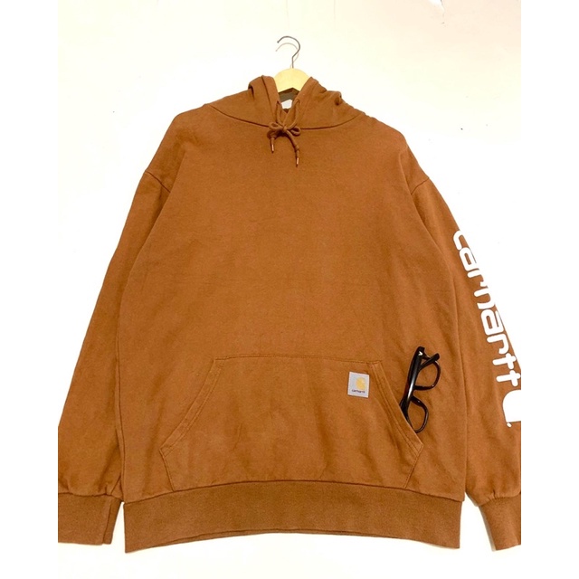 HOODIE CARHARTT BROWN SPELL OUT SECOND