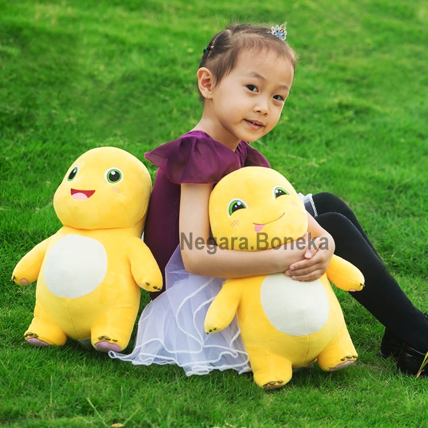 Mainan Anak lucu Karakter Boneka Naloong Plush Boneka Dino Kuning Yellow Dinosaur Milk Dragon Cartoon Kartun Toy Mainan naga