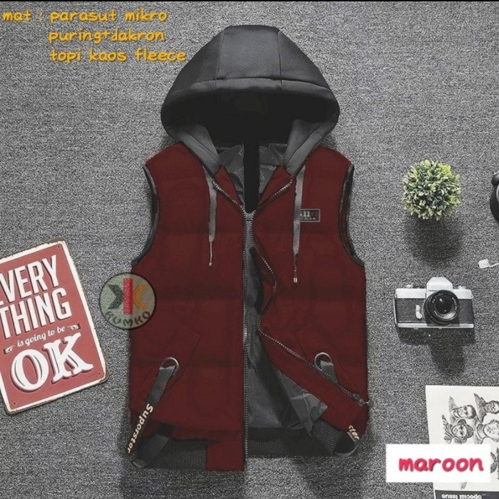 Rompi Motor Anti Angin Bahan Tebal /Rompi Touring