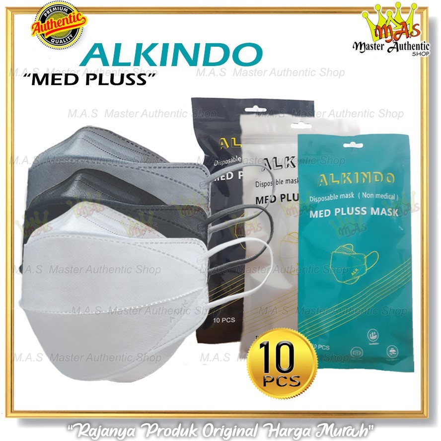 10PCS MASKER KF94 EVO ALKINDO 4D MED PLUS ISI 10 PCS KOREA STYLE PLUSS