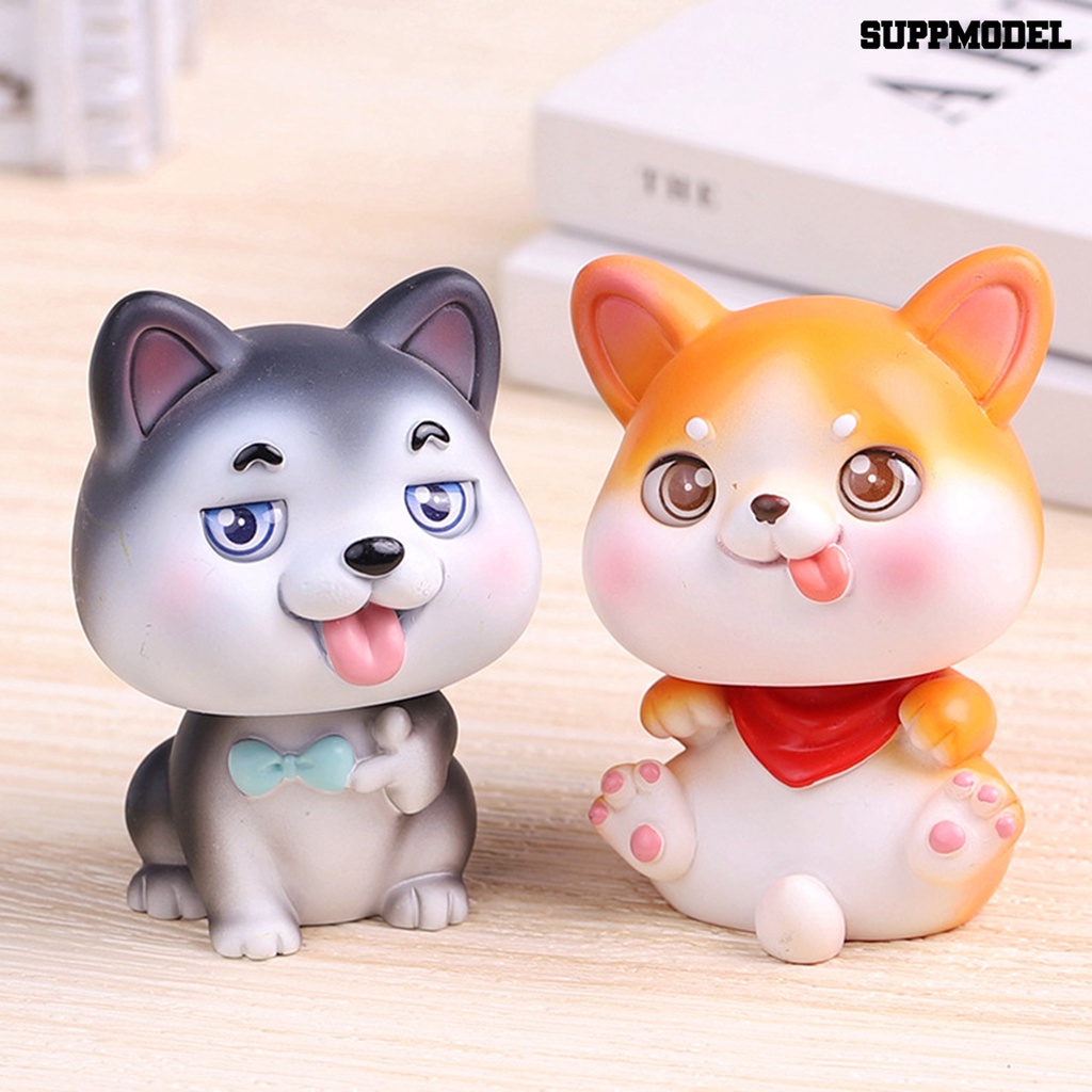 [Dekorasi] Lovely Animal Ornament Hias Adorable Novelty Kartun Bentuk Doggy Ornamen Interior Mobil Untuk Auto