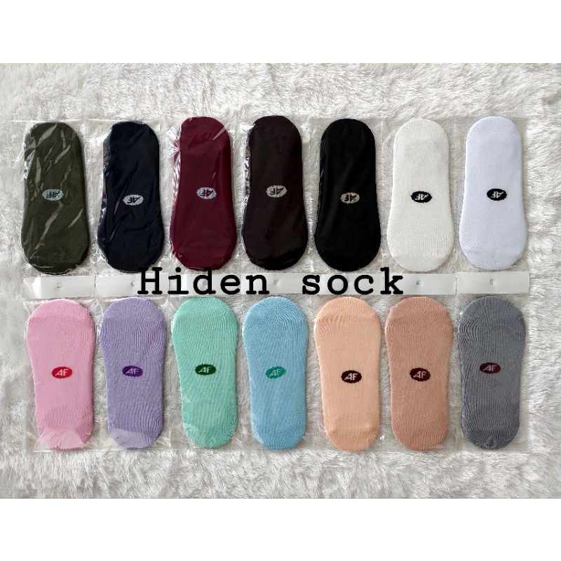 12 PASANG KAOS KAKI HIDEN SOCK NYLON