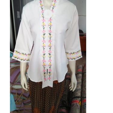 limited Edition✔️Kebaya Floy Putih BORDIR baloteli standar jumbo KeroncongBusana (SMB49)|RA3