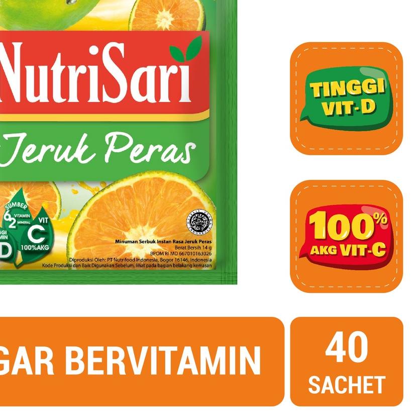 

Quality Control✅NutriSari Jeruk Peras 40 sachet - Minuman Buah Vitamin C|RA6
