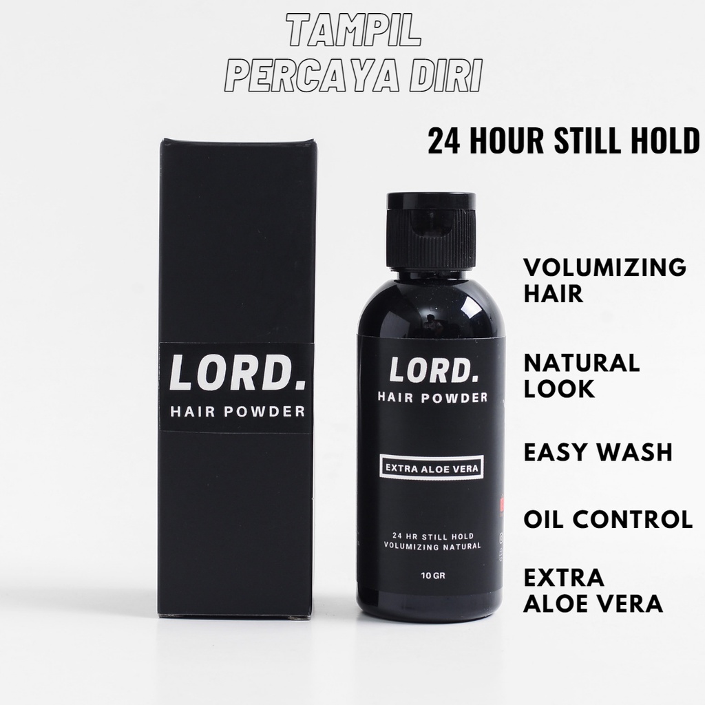 Lord Hair Powder Straightening Pelurus Sea Salt Spray Paket Kombo Perawatan Rambut Pria Hemat Free Sisir