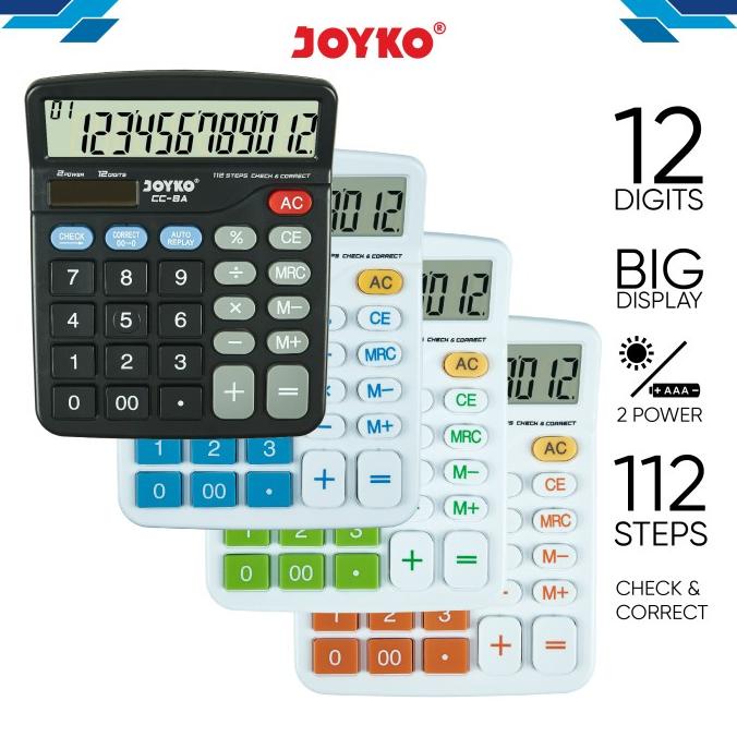 

Calculator Kalkulator Joyko CC-8 12 Digits Check Correct