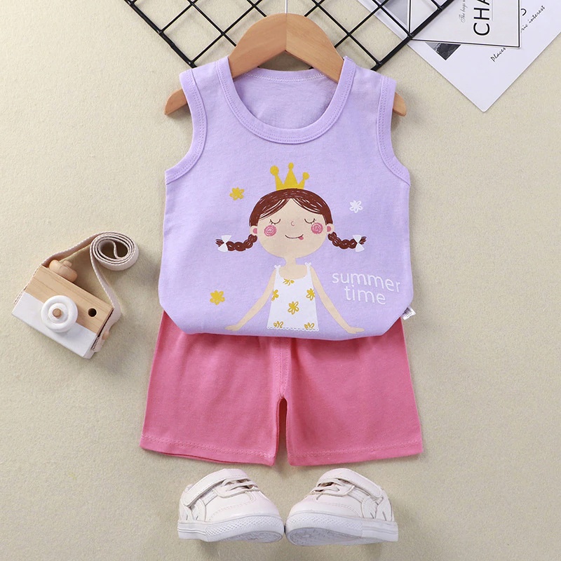 COD - Baju Setelan bayi newborn lucu / Setelan Anak unisex usia 0-2 tahun karakter