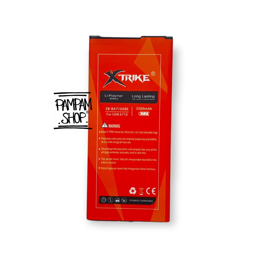 Baterai XTRIKE Double Power Original Samsung Galaxy J7 Prime G610 J4 Plus J6 Plus A7 2016 A710 J4+ J6+ J415 J610 Batre Batrai Battery SEIN SM-G610F Ori EB-BG610ABE EB-BA710ABE HP Handphone