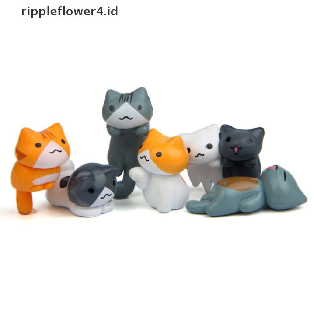 {rippleflower4.id} Gantungan Kunci Kucing Keberuntungan Kartun Yang Indah Wanita Pria Kitten Car Keychain Fashion Keyring~