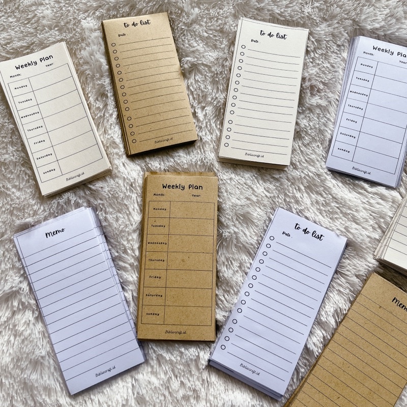 

Bibliocraft To Do List | Weekly Plan | Memo Aesthetic | Journaling
