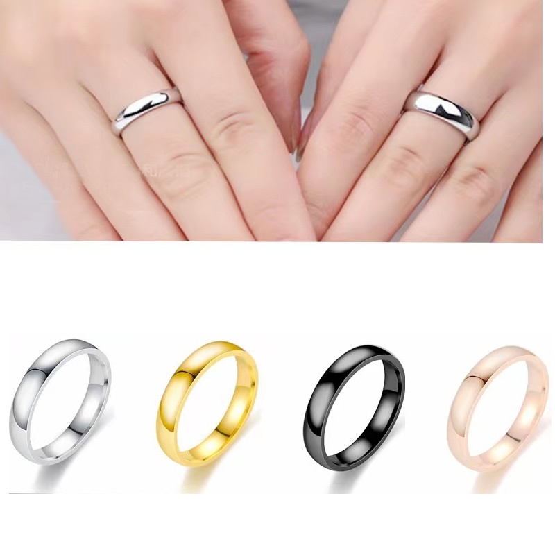 Jewelry_Import CINCIN TITANIUM COUPLE PRIA WANITA SIMPLE DAN ELEGAN#T06