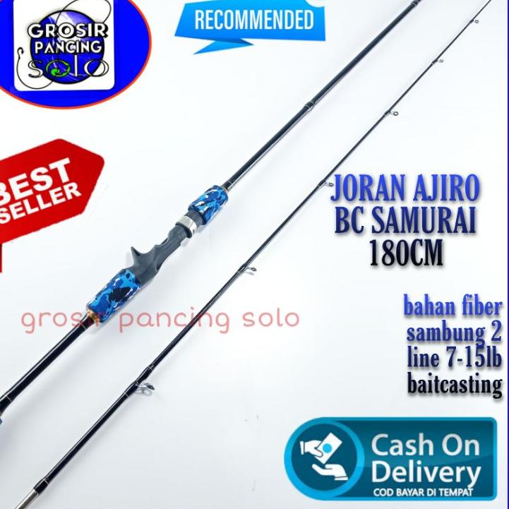 Kekinian Joran ajiro bait Casting samurai Kuat Ter180 cm