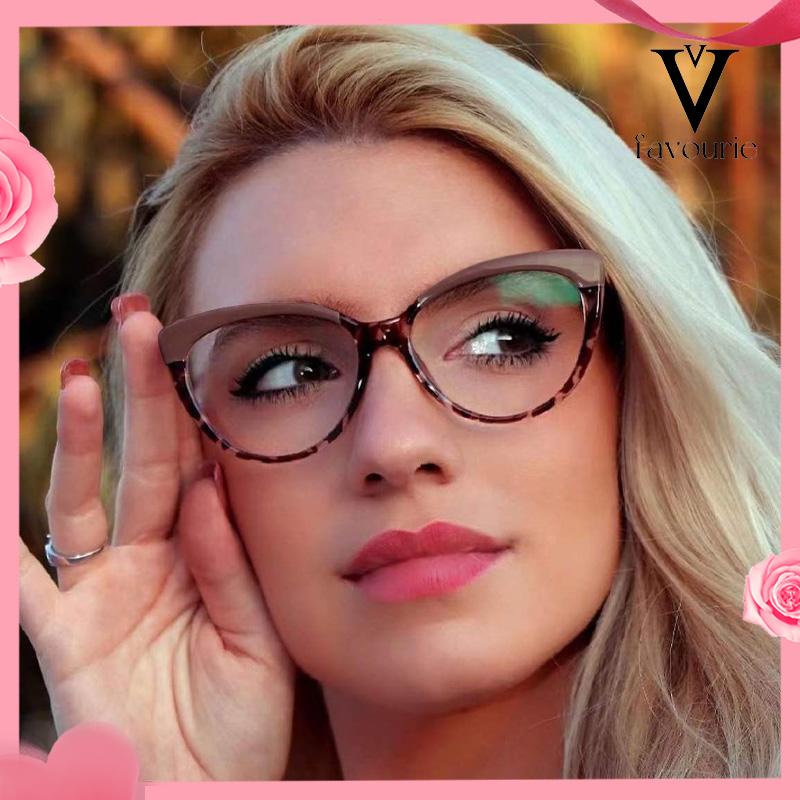 CODKacamata Optik Retro Anti Sinar Biru Kacamata Optik Logam Tren Kacamata Berubah Warna Bingkai Polos-FA