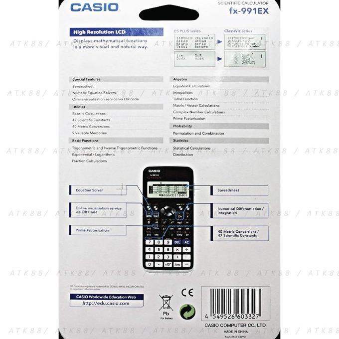 

Casio Fx 991 Ex - Scientific Kalkulator Fx-991Ex