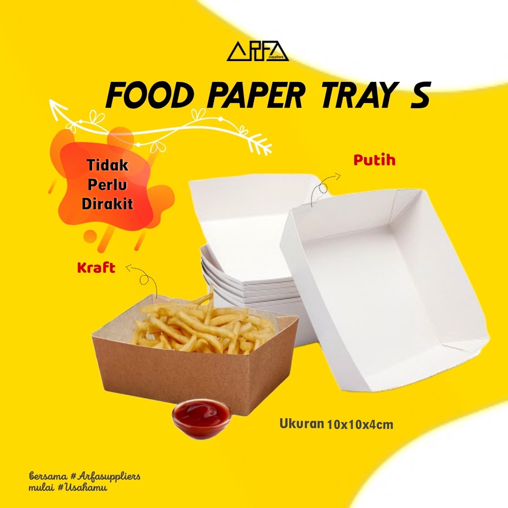 Food Tray Size S - Tray Paper Lunch S