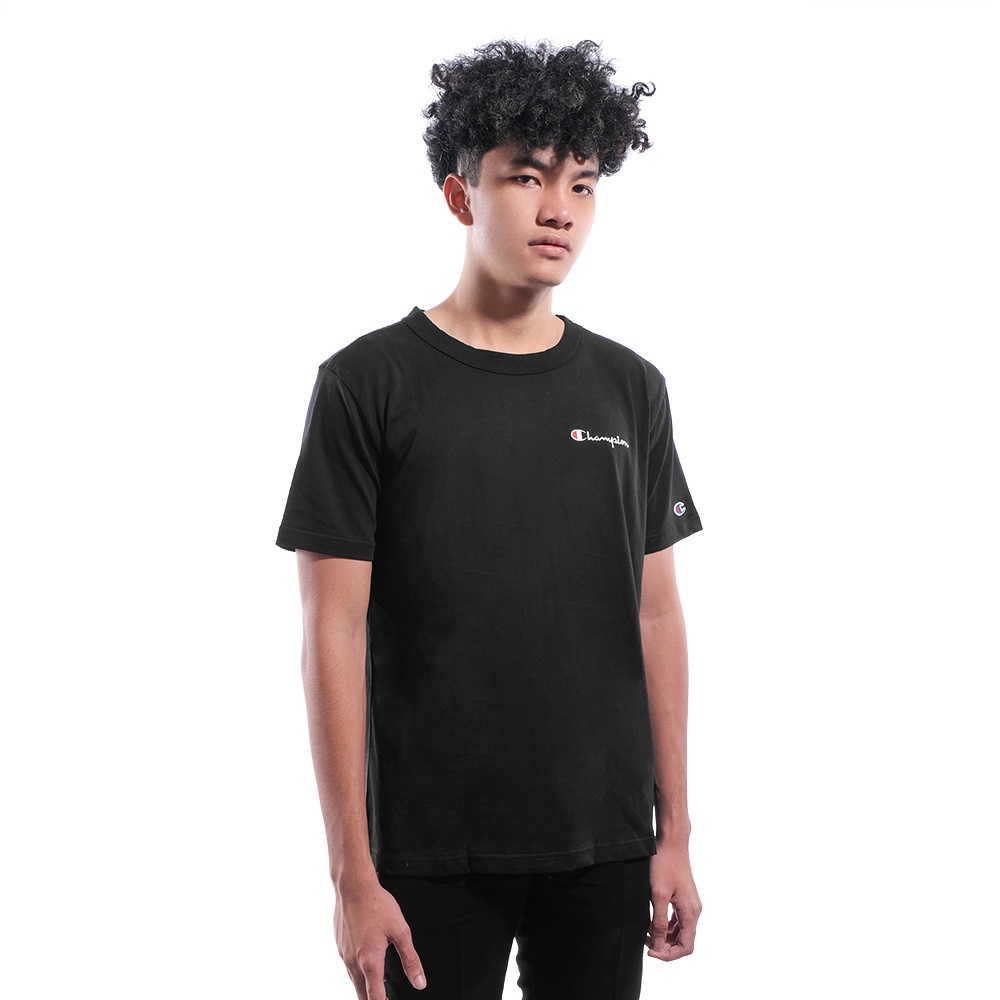 Champion Small Script Logo T-Shirt Grey