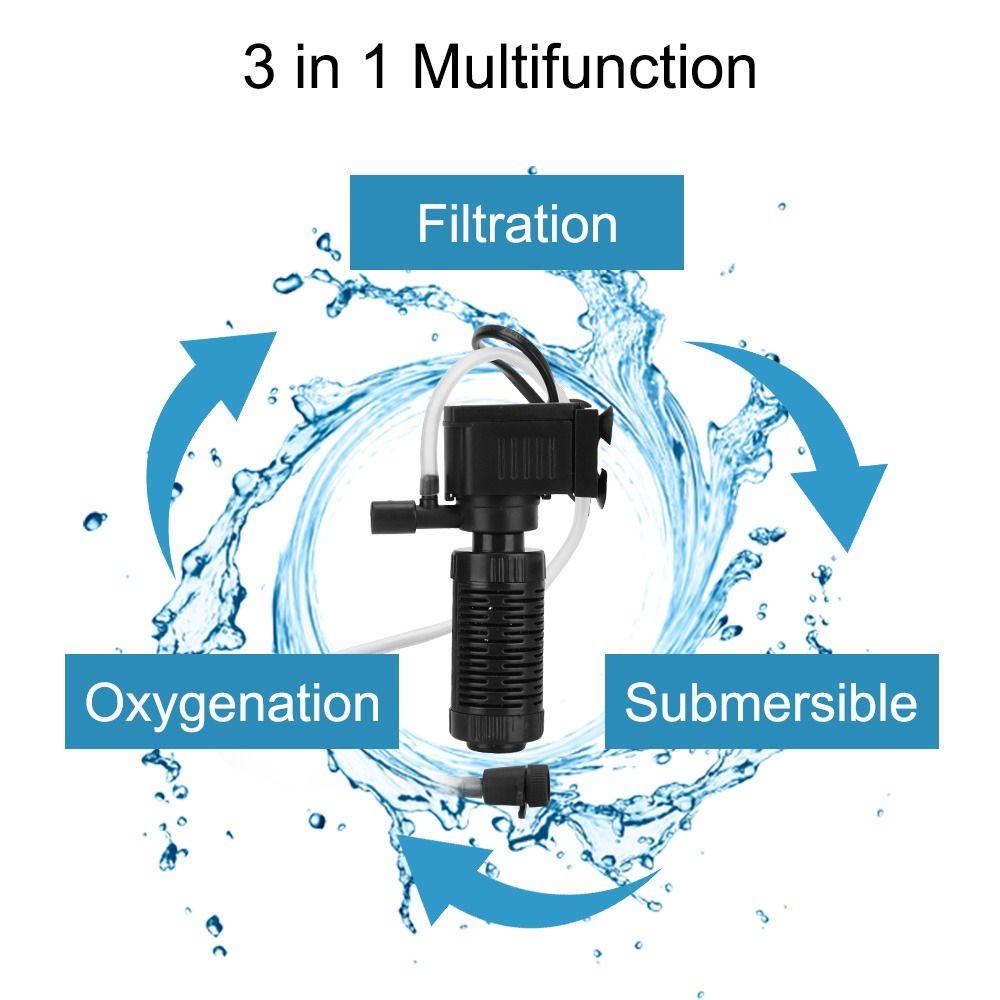 Solighter Fish Tank 3in1 Filtrasi Aquarium Oksigenasi Submersible