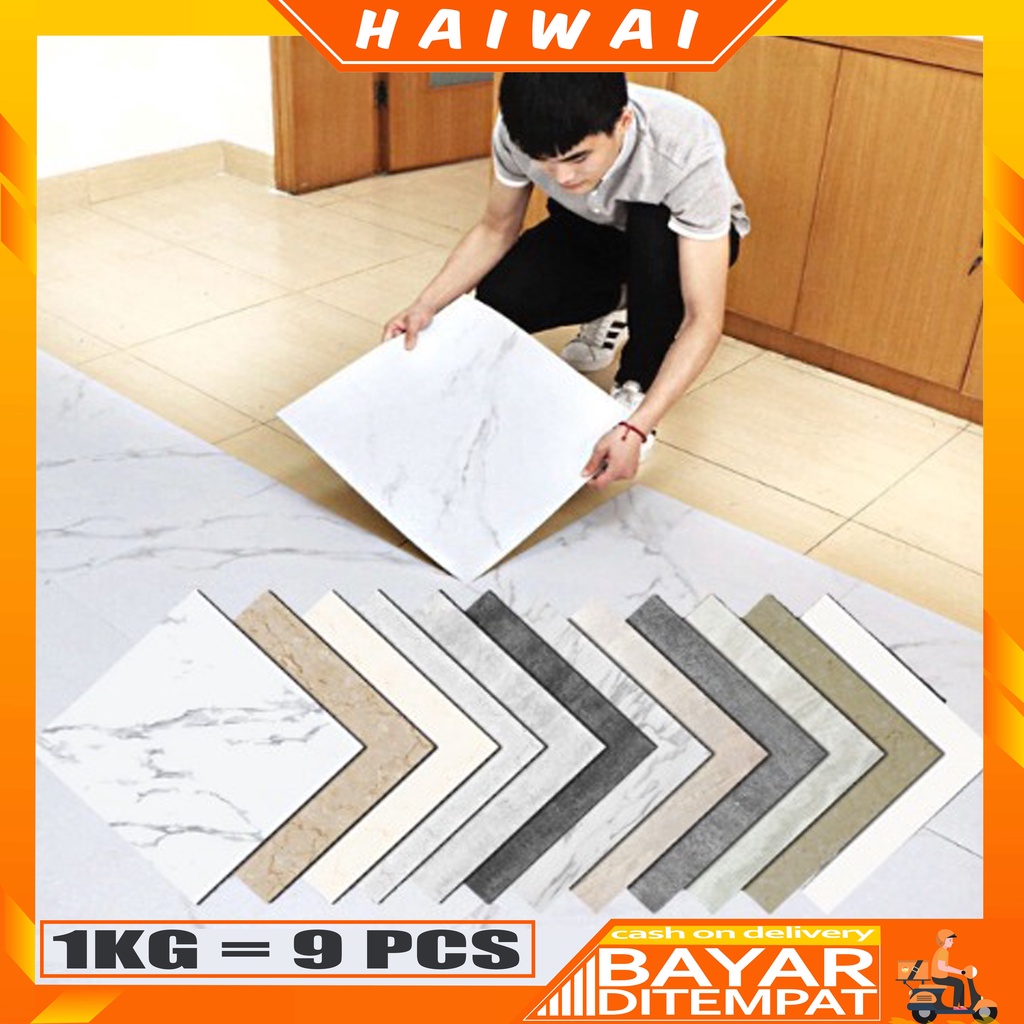 HaiWai COD Vinyl Lantai Marbel (30 x 30 cm) / Vinil Sticker Lantai Marbel Granit / Stiker Lemari Marbel U160