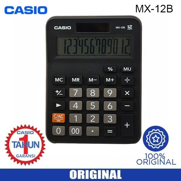 

BERMUTU Kalkulator Casio MX-12B Original Garansi (Calculator Desktop)