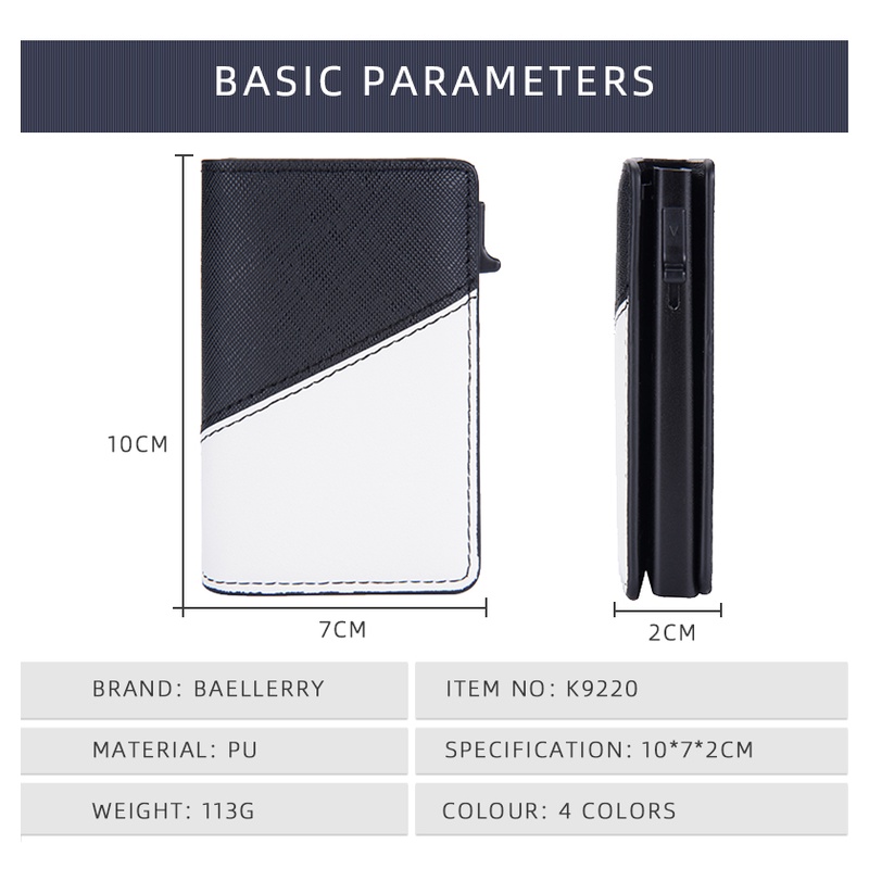 BAELLERRY K9220 Dompet Kartu Pria Bahan Kulit PU Leather Premium WATCHKITE WKOS