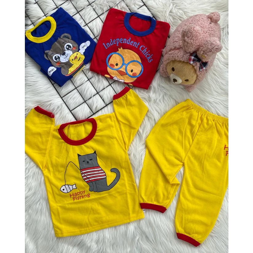 baju anak motif lucu setelan panjang Anak 1-2 Tahun (RG137)