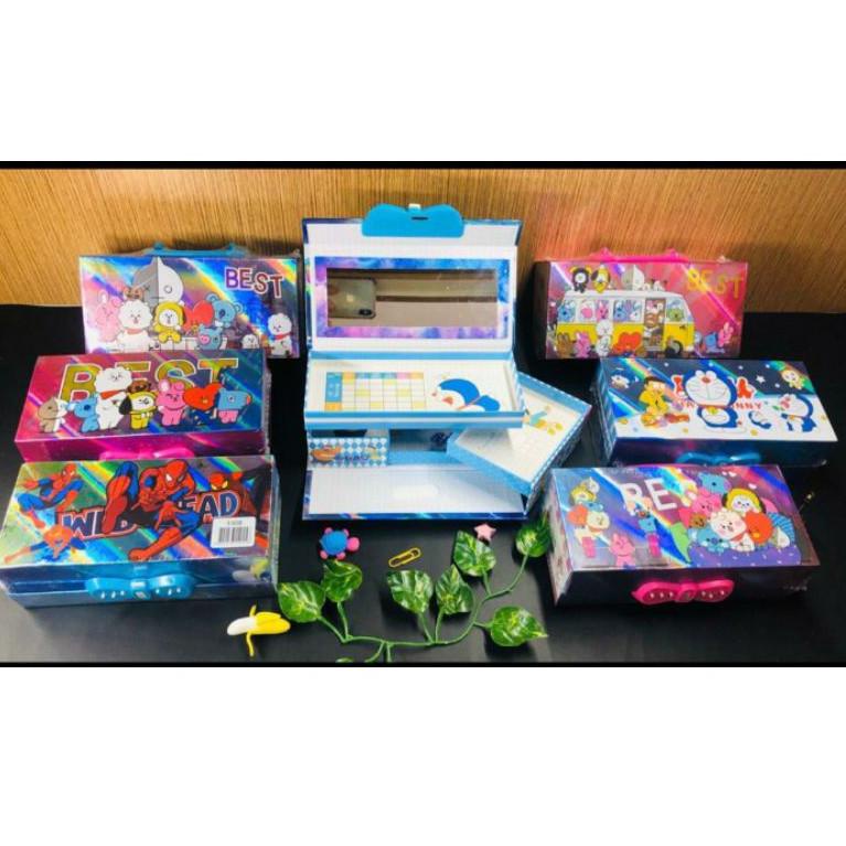 

(Product[G17K]➸) kotak pensil KODE 3 TINGKAT metalik 3dimensi/pencil case password/kotak pin proses cepat