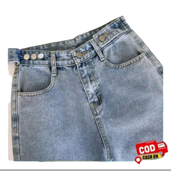 Kulot Adjusment Kancing - Kulot Jeans pinggang yang dapat disesuaikan - Highwaist Loose Jeans Fashion Korea Style 27-34