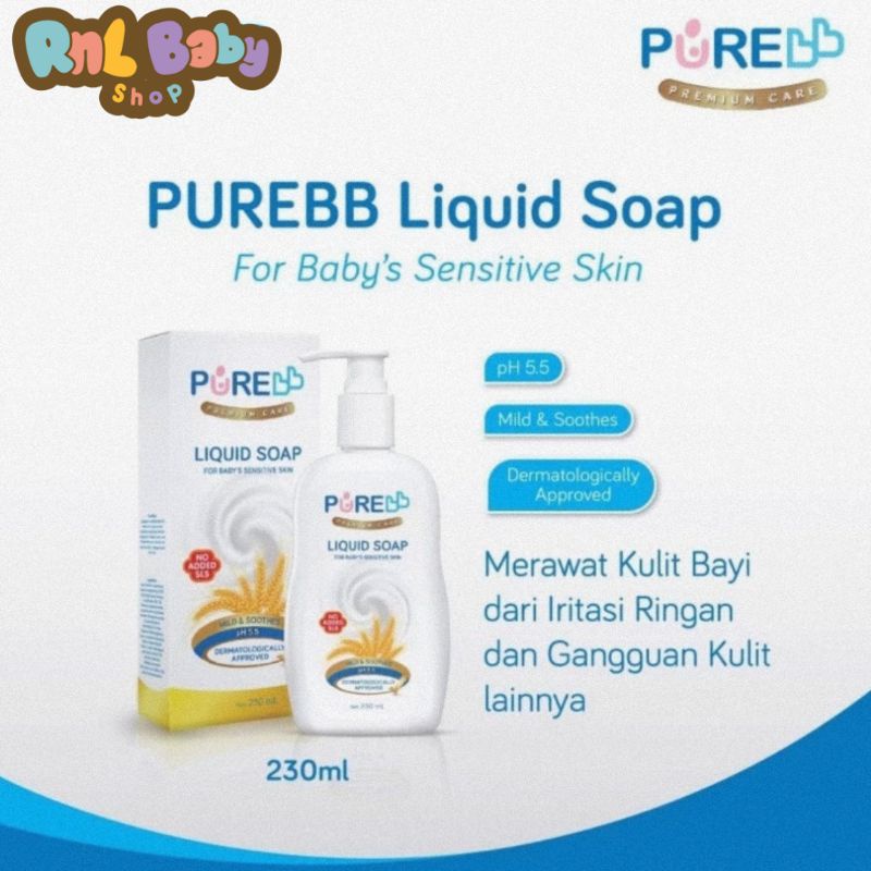 PureBB Liquid Soap 230 ml - Sabun Mandi Bayi