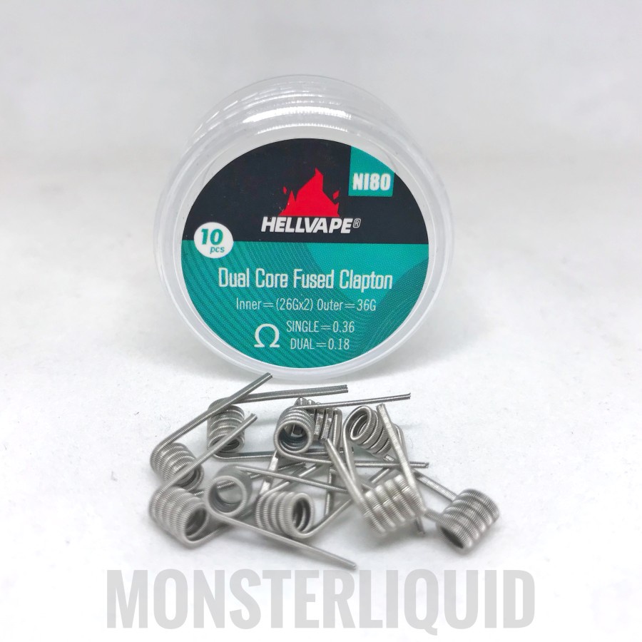 COIL PREBUILD HELLVAPE DUAL CORE FUSED CLAPTON NI80 AUTHENTIC