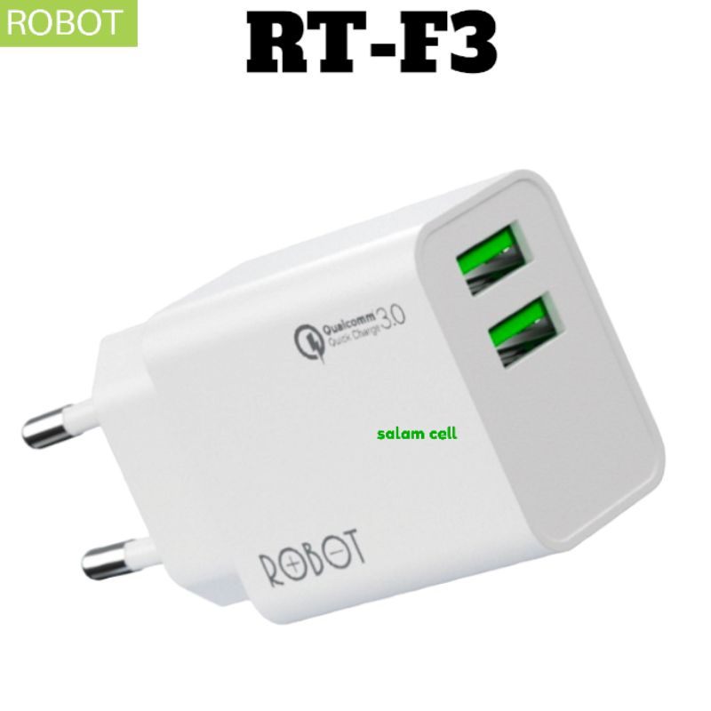 Charger Hp Robot RT-F3 Quick Charging 18W Dual Port Charger Garansi Resmi