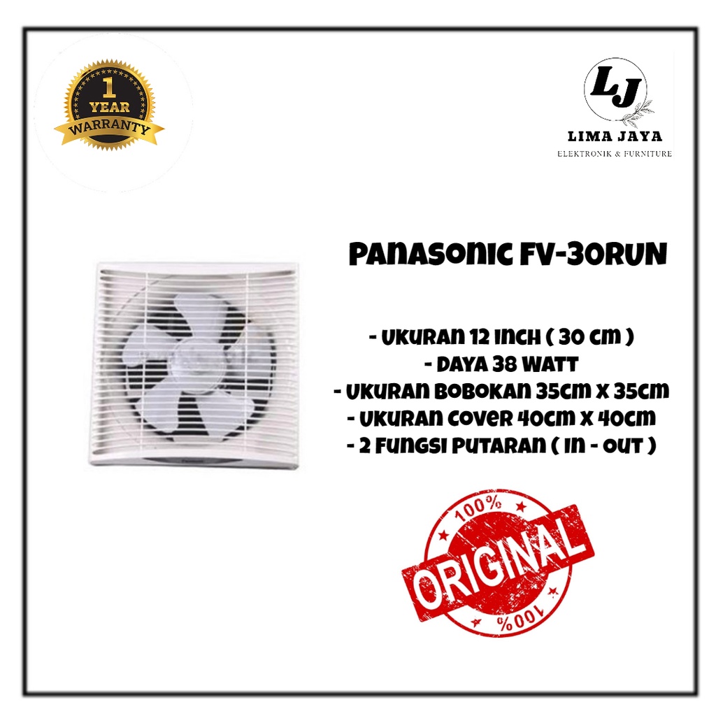 Jual Panasonic Exhaust Fan Fv Run Hexos Dinding Plafon Kipas Angin Dapur Inch Shopee