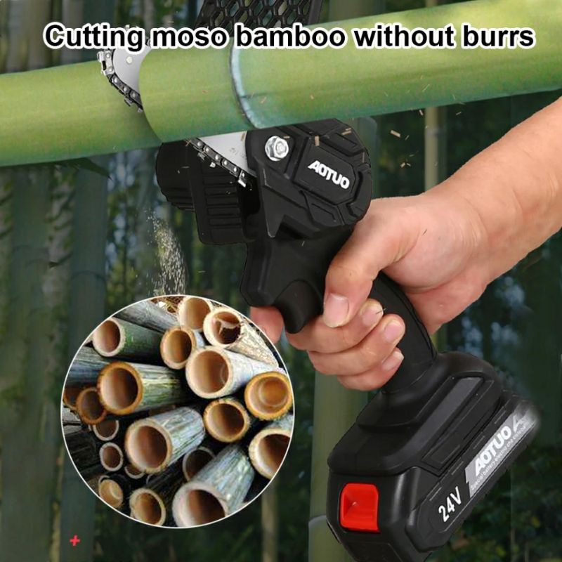 6inch Mesin Gergaji Portable Chainsaw Gergaji Senso Elektrik Cordless Tanpa Kabel 88Vf 800W