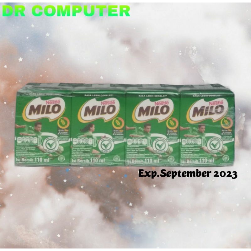 

susu nestle MILO activ go 4pcs X 110Ml rasa coklat