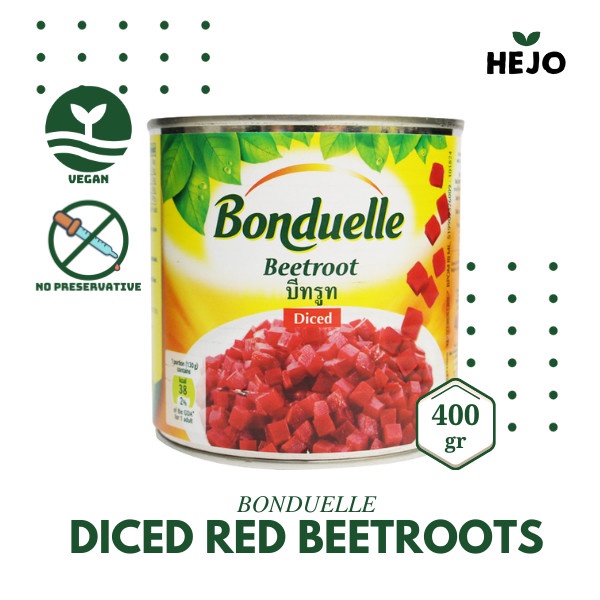 

⭐BISA COD⭐ Bonduelle - Diced Red Beetroots / Buah Bit| Bit Merah Kaleng Siap Saji