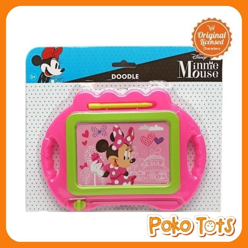 Happy Toon Minnie Mouse Doodle Drawing Board Color Papan Gambar Warna