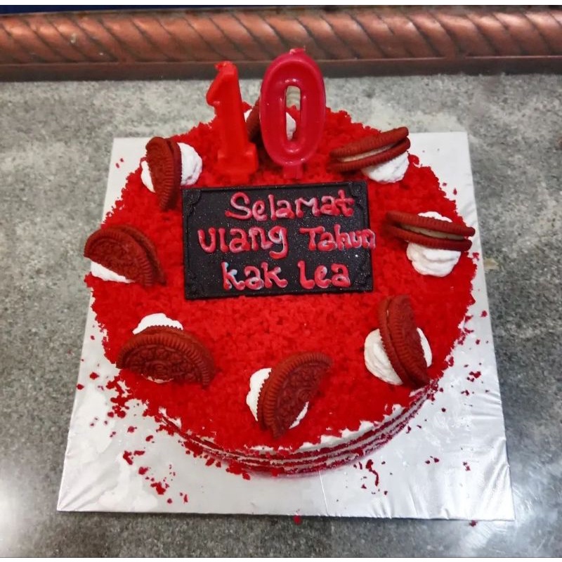 

kue red velvet cake uk 18cm dijamin enak tidak eneg