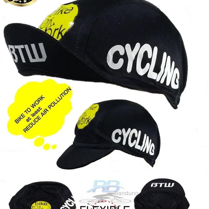 Diskon [COD] cycling cap BIKE to work topi sepeda BIKE to work