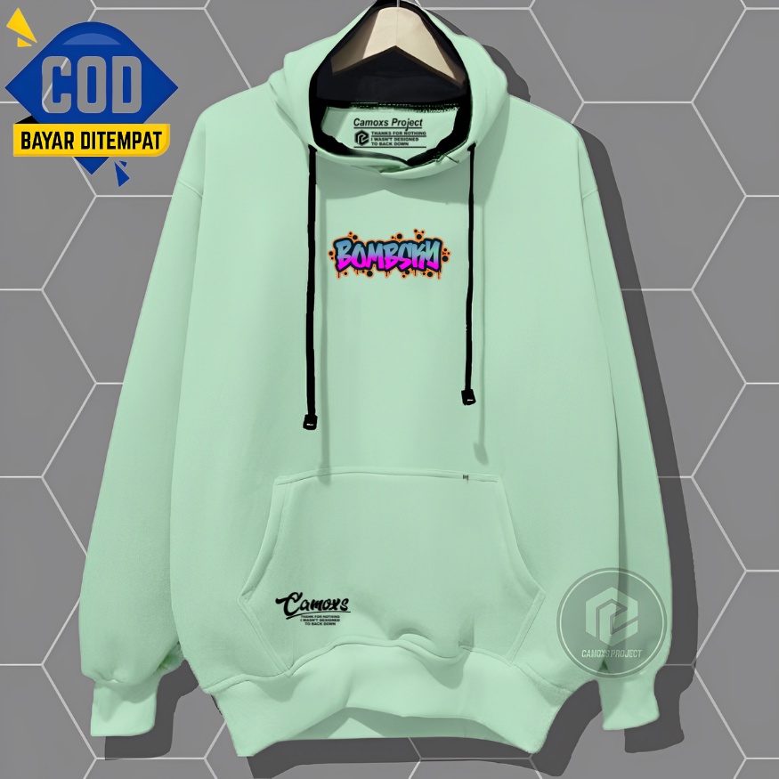Hoodie Pria Distro Aesthetic Graffity Simple Jaket Hodie Cowok Oversize Distro Ori Sweater Hodi Distro Aesthetic Warna Mint List Bombsky Sweater cowok dewasa M-XXL