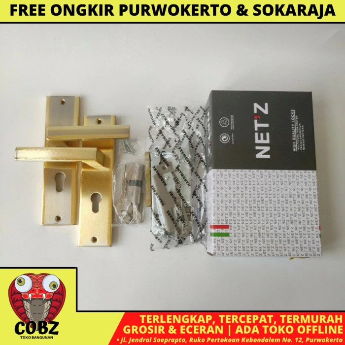 NETZ 7012 HANDLE PINTU GAGANG PINTU KUNCI PINTU TANGGUNG SET